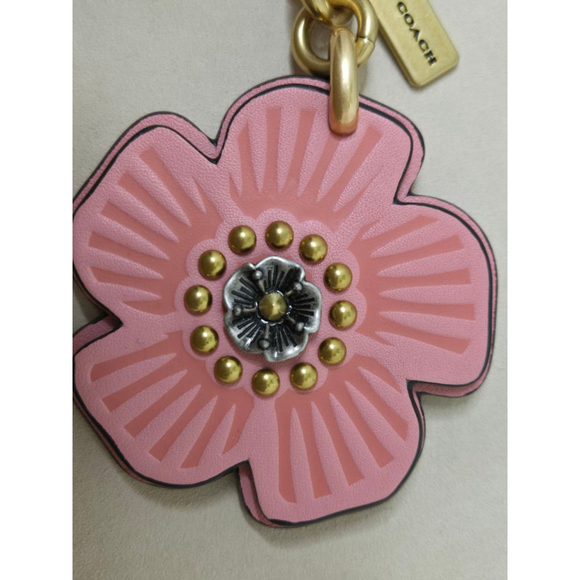 NWOT Coach Pink Tea Flower Charm - Picture 2 of 6